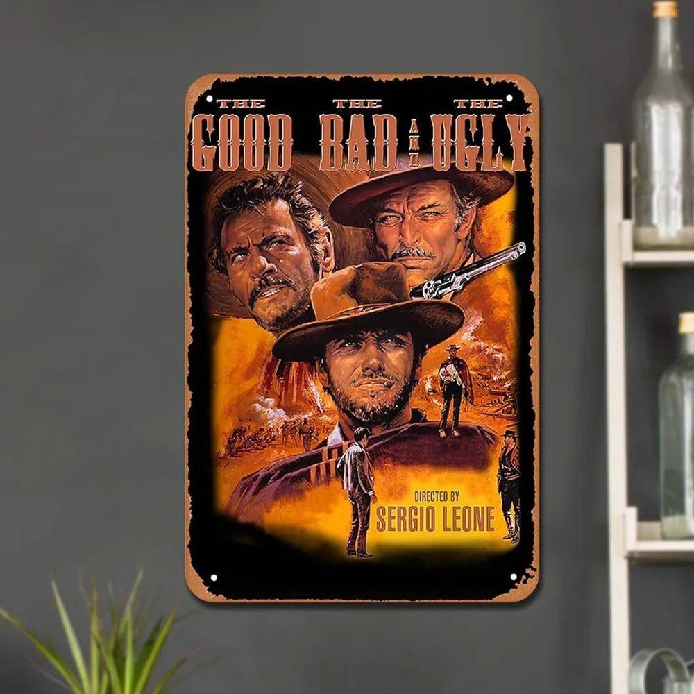 Vintage metal plate from the movie, rectangular iron painting, Wall painting, Home decor for bar