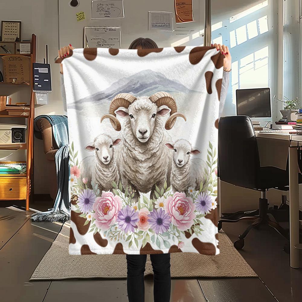 1PC Animals and textures Print FlAannel Blanket, High quality Comfortable for All Seasons, Home Decor, Warmth and Comfort