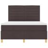 Box Spring Bed with Mattress Dark Brown 140 x 190 cm Fabric