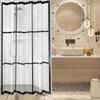Pattern Transparent Checkered Bathroom Shower Curtain Waterproof Partition Tool