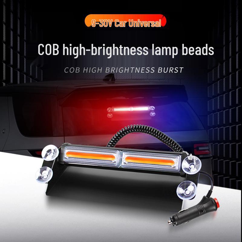 Car Strobe Warning Light with COB Shovel Light for Front/Rear Windshield
