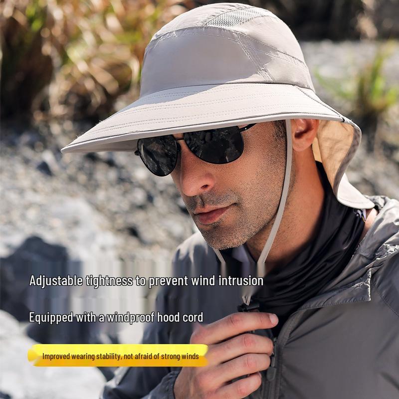 Breathable Water-Repellent Sun Hat with Neck Protection for Outdoor Activities