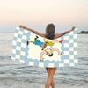 1pc Pippi Longstocking1 Beach Towel, Beach and Seaside Swimming Pool Equipment, Fashion Pattern, Rectangular, Travel Essentials