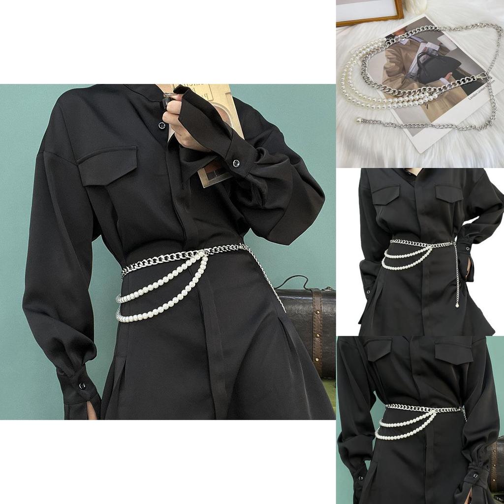 Elegant Silver Chain Waist Belt For Women Perfect For Dresses And Sweaters