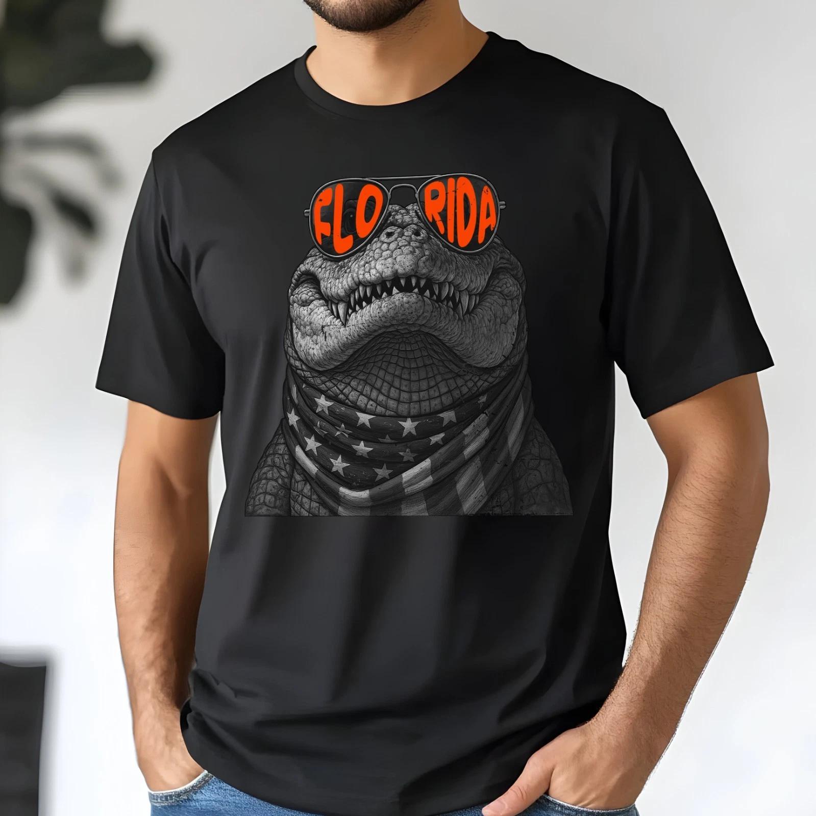 Independent Florida Alligator Wearing Retro Style Sunglasses Unisex T- Shirt 3XL