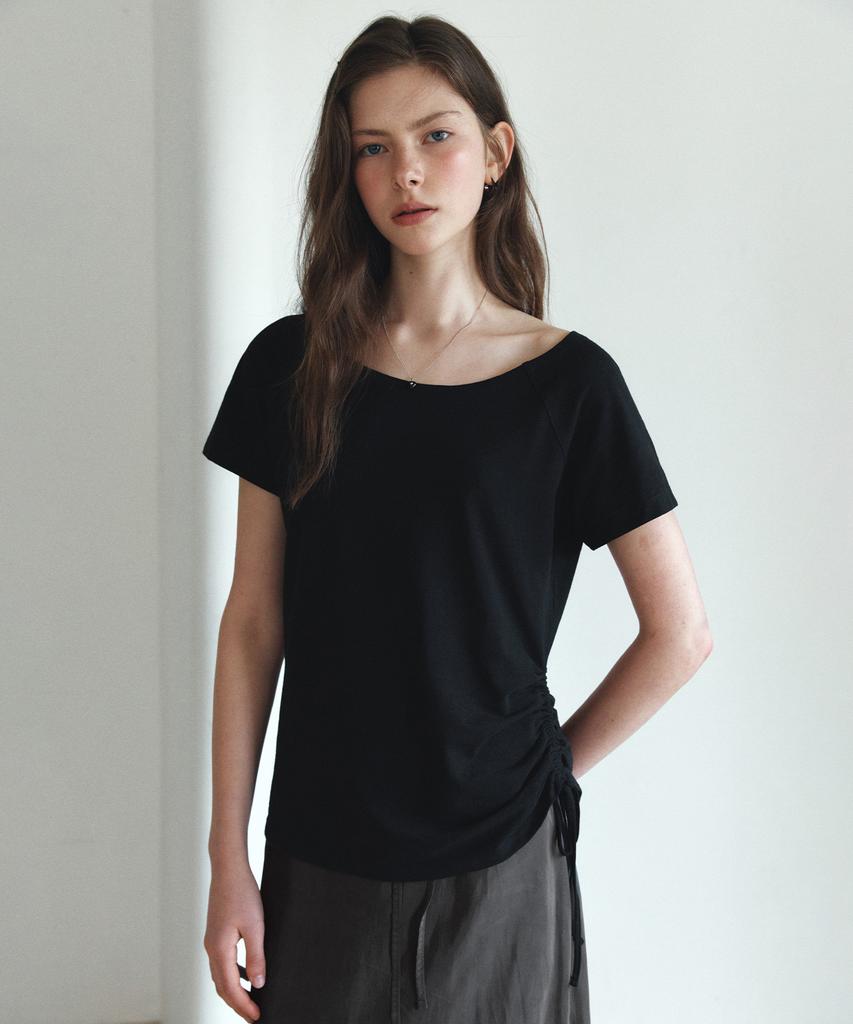 Banwonateullie A3602 Off-Shoulder T-Shirt_Black