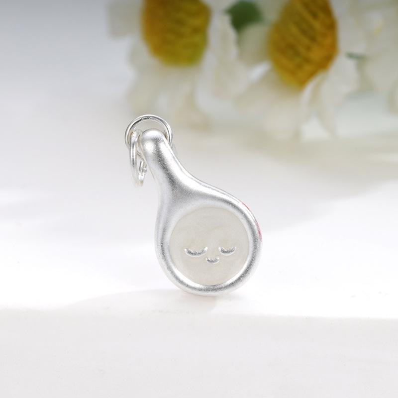 Sterling Silver 999 Soup Spoon Charm for DIY Bracelet or Pendant серебряный