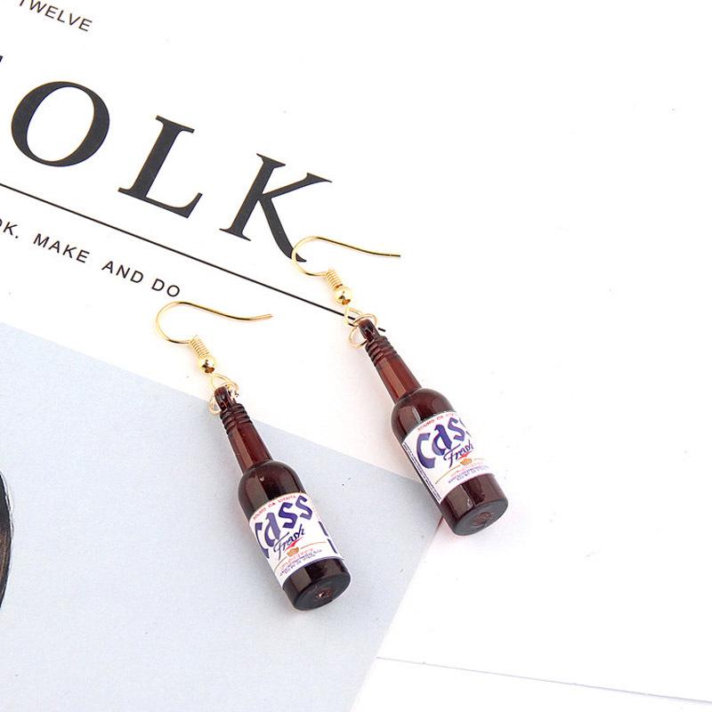 Personality Simple Fashion Beer Bottle Creative Earrings Design Earrings For Women Jewelry