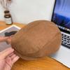 Suede Forward Hat Women's Autumn and Winter Literary and Retro Versatile Anti-wearing Duck Tongue Painter Hat Show Face Small Beret