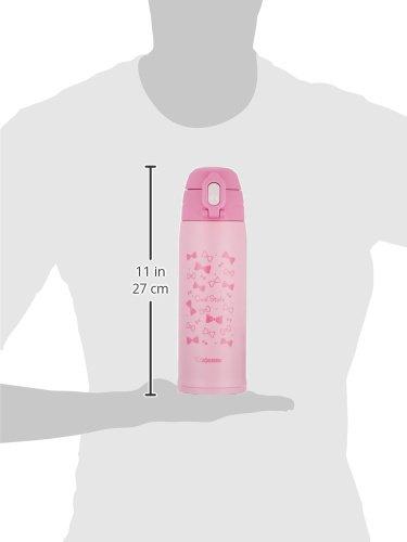 Zojirushi Stainless Steel Water Bottle, 820ml, 2-Way, Cup & Direct Drinking, with Pouch, Ribbon, Pink, SP-JA08-PZ