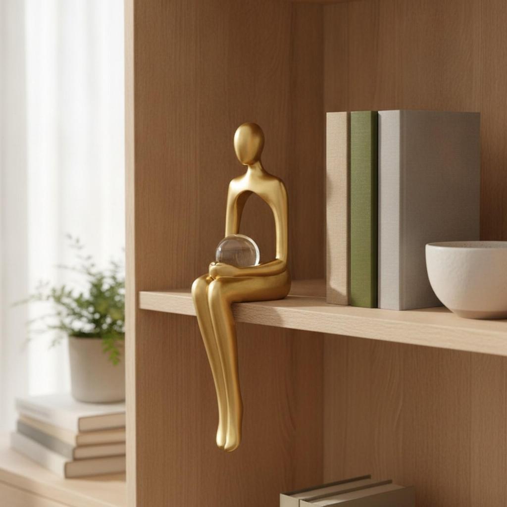 Low-Maintenance Modern Art Human Figurine Sturdy Sculpture Compact