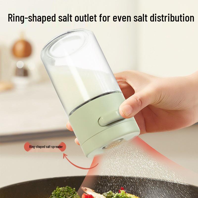 Press-Type Salt & Seasoning Control Bottle - Moisture-Proof, Sealed Jar for Household Kitchen