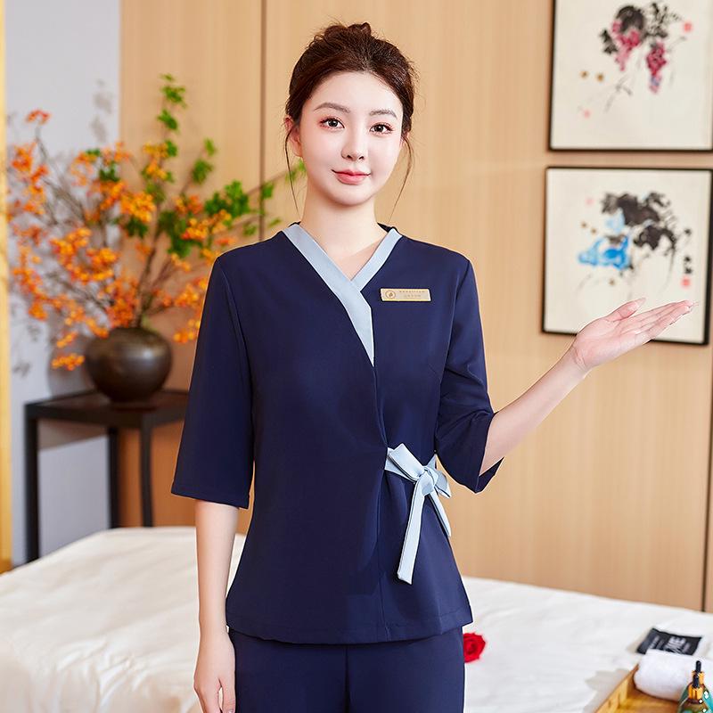 Women's High-End Beauty Spa Technician Pants Set for Head Therapists and Postpartum Recovery.
