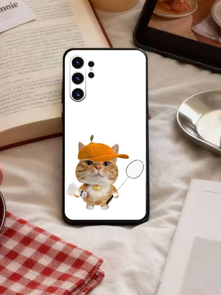 Big Eyed Goofy Cat Mouse Phone Case For Samsung S26,S25,S24,S23,S22,S21,S20,Plus,Fe,Lite,Others Black Cover