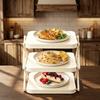 3-Layer Foldable Tray Rack Multi-functional Kitchen Plate Organizer Holder Prep Tray Rack  Bathroom