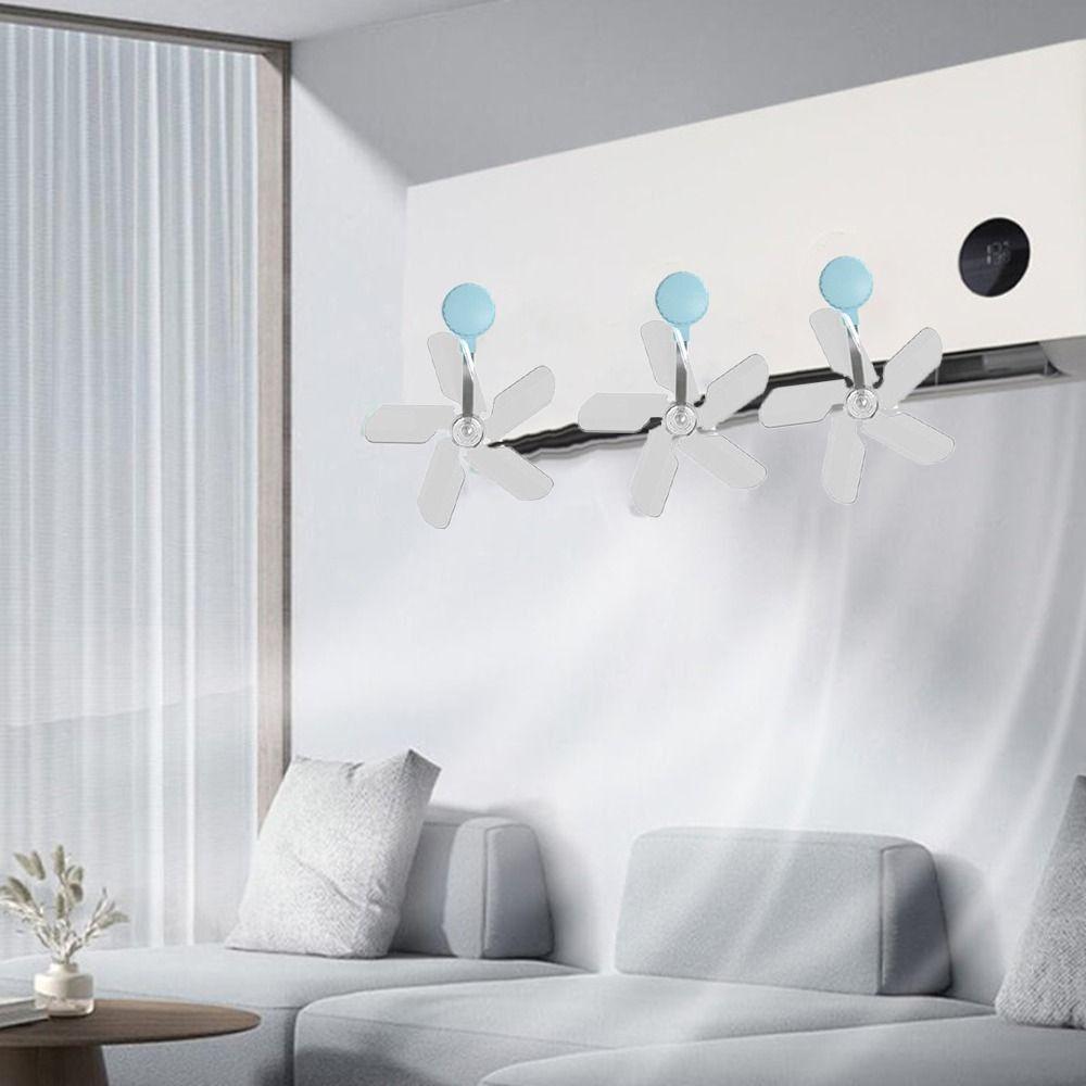 

3Pcs Plastic Conditioning Guide Fan Adjustable Air Conditioner Windshield Study Room жовтий