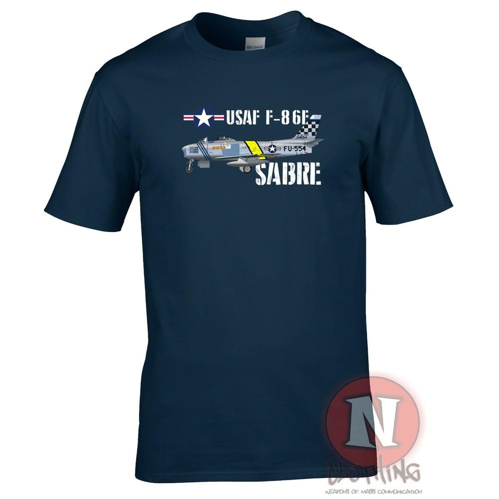 F86 Sabre Us Fighter Aircraft TShirt American Cold War Jet Plane Usaf