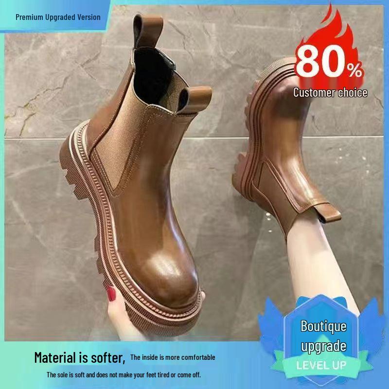 

Найбільш продавані черевики-мартін унісекс для снігу: 2025 Зимові Нековзкі Модні Челсі Ботильйони 36 - Standard Size