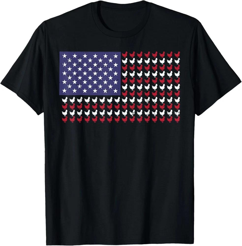 4Th Of July American Flag Chickens Farm Unisex TShirt 4th Of July Gift S