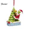 Christmas Tree Hanging Ornaments Green Elf Ornament, Flat Acrylic Pendant Decorative Charms for Holiday Gifts Car Mirror Backpack, Festive Decorations