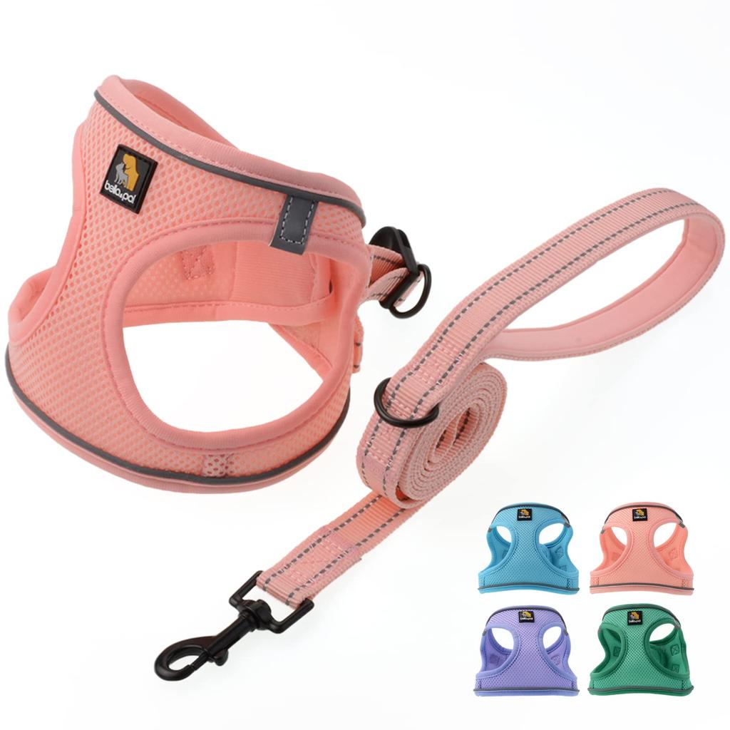 BELLA PAL Dog Harness with Leash for Small Dog Extra Small Reflective Cat Leash Easy to Put for Pink & Cats, Dogs, Harness, Dogs, Tape, Harness, Cat,