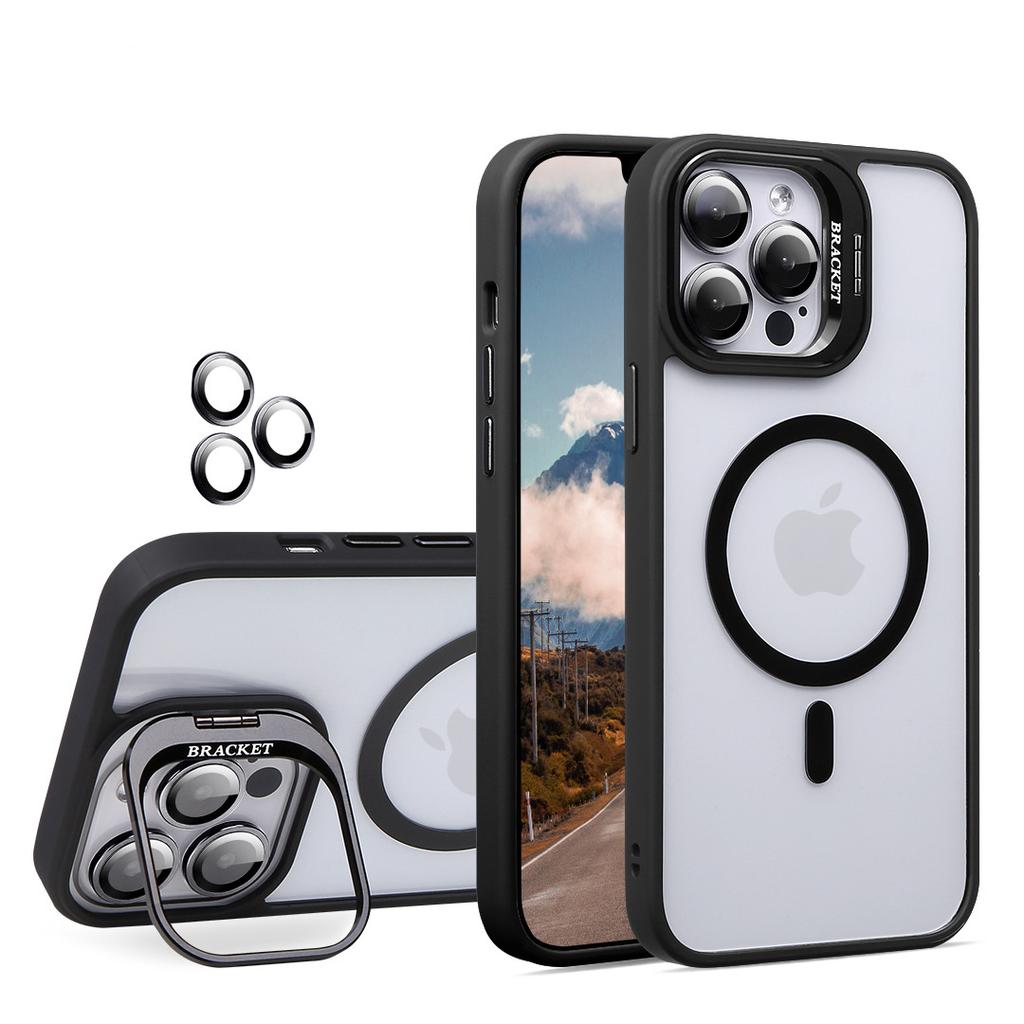 Ochranné pouzdro na objektiv fotoaparátu s držákem Stojan Kryt Pro Magsafe Mag Safe iPhone 16E 16 E 15 Pro Max 14 Plus 13 12 11 16Pro Příslušenství pro ochranu telefonu