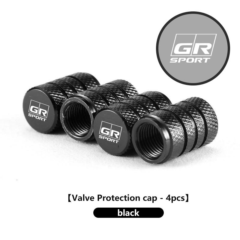 

For Toyota 4Pcs Aluminum Car Wheel Tire Valve Cap Dustproof Auto Decorative Accessories chr Corolla Camry rav4 Yaris hilux prius