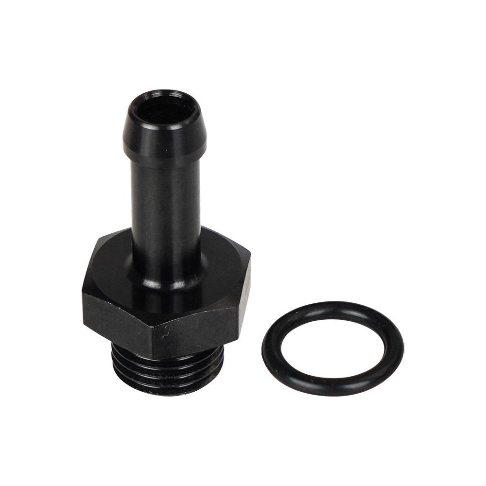 Fuel Line Hose Barb Connector Adapter: AN6/AN8 to 3/8" or 5/16" Rotary Joint with Internal Thread.