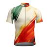 Mens Cycling Jersey Short Sleeve Breathable Quick-Dry Print Bike Shirt Road Riding