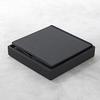 [BLKP] Pearl Metal Storage Stool Box with Lid, Ottoman Chair, Folding, Small, Black, N-7899
