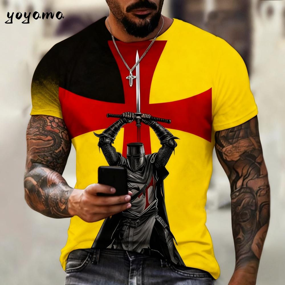 

Vintage Knights Templar 3D Print Kids T-Shirt Summer Kids Short Sleeve Tee Boy and Girl T-Shirts Street Y2k Clothes 100
