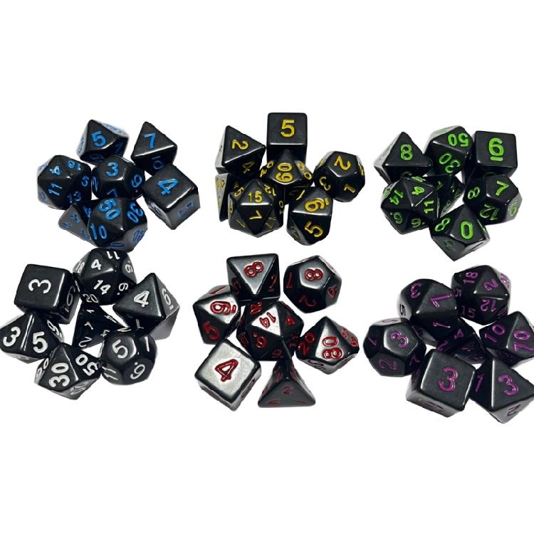 Polyhedral Dice Set-D4 D6 D8 D10 D12 D20 Dungeons-Dragons-DND-RPG-MTG-Table Game