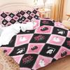3-piece Halloween Cute Ghost, Bow Pattern, 1 Quilt Cover+2 Pillowcases, Core Free, Soft and Comfortable Quilt Cover Set
