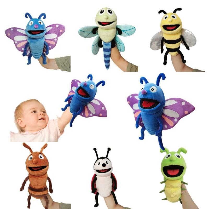 Insect Ventriloquist Puppet Plush Toy For Children's Storytelling Caterpillar Shape Soft And Huggable
