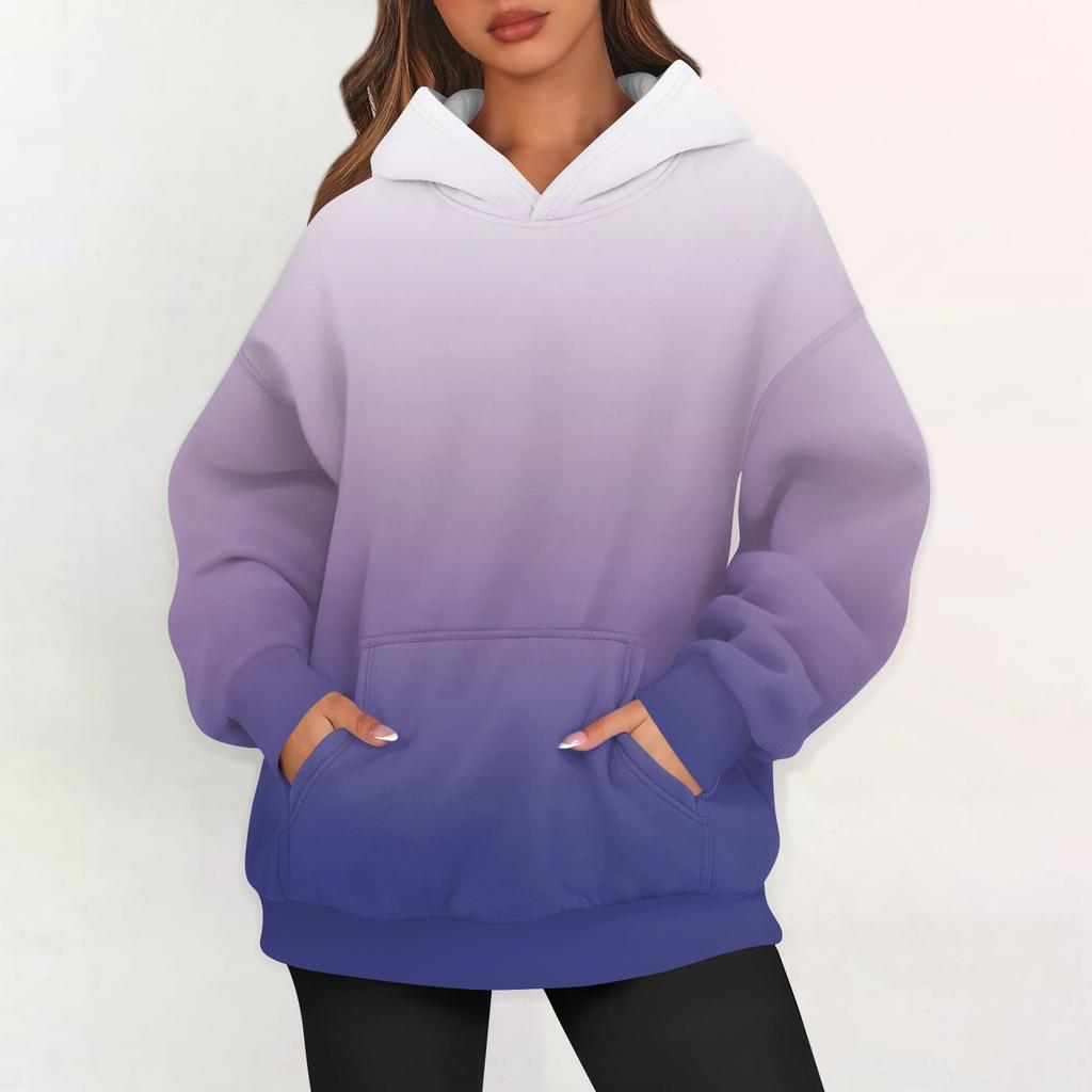 Womens Oversized Sweatshirts Fleece Hoodies Long Sleeve Pullover Outfits With Pocket