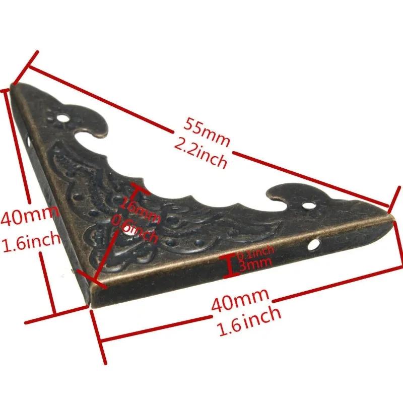 30Pcs Bronze Metal Scrapbooking Album Corner Protectors for DIY Photo Book Menu Folder Practical Durable as the picture
