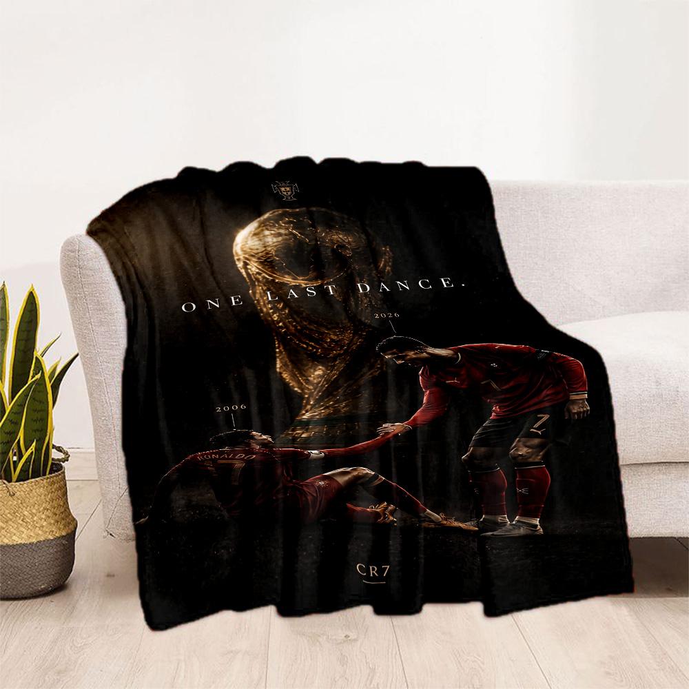 Ronaldo's Legacy Soccer Blanket Soft & Cozy Great for Seaside Livingroom Bed All-Season Use Modern Suitable for Gifting Relatives and Friends