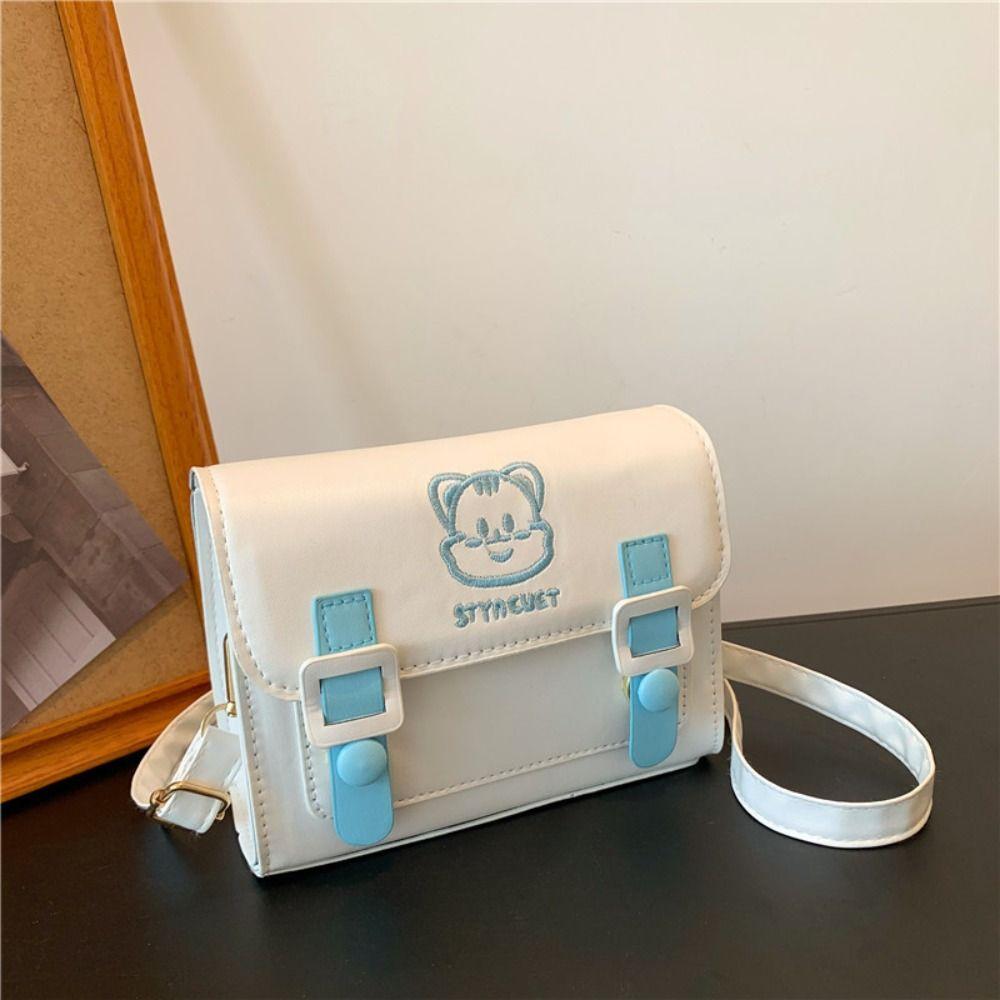 Crossbody Lolita Uniform Bag PU Cartoon Satchel Cute Hamster Shoulder Bag  Outdoor синий