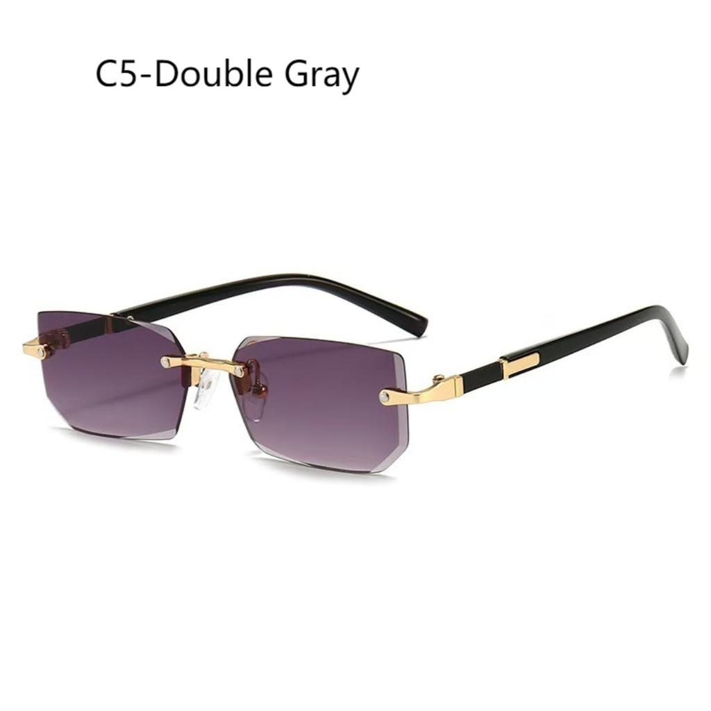 New Frameless Fashion Sunglasses Trend Rimless Cut Edge Shades Versatile Sun Glasses For Men Women