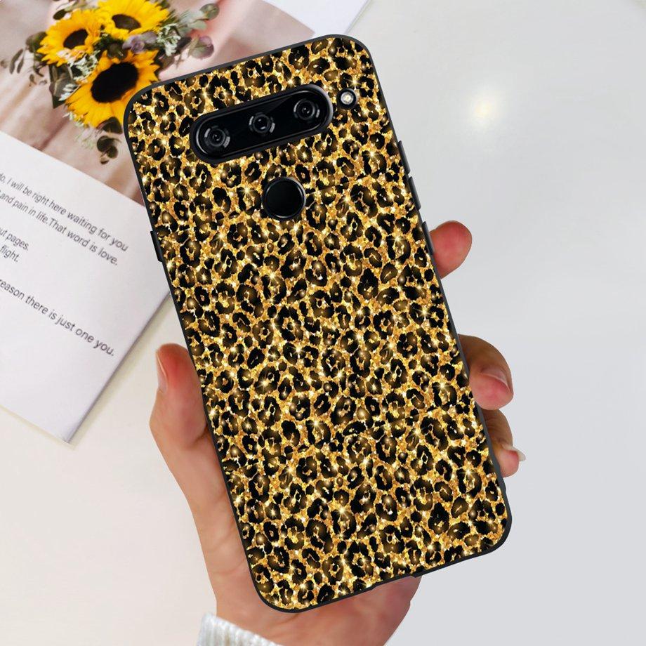For LG V40 ThinQ Case Cover For LG V35 V35+ ThinQ Soft TPU Silicone Cases Fashion Flower Cute Pattern Funda For LGV40 ThinQ Capa