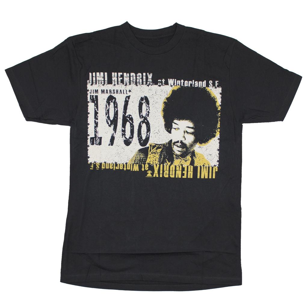 Men's Jimi Hendrix Winterland Vintage T-Shirt Mens Womens Tees Top Black