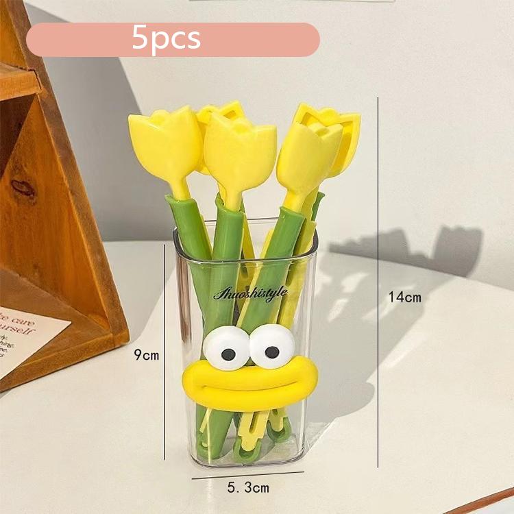 5 Bag Clips Portable Food Snack Bags Sealed Clips Food Preservation Organizer Sealed Clips Kitchen Storage Tools