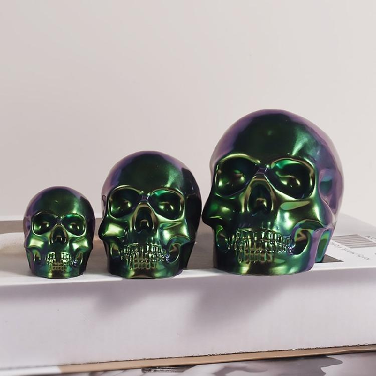 3D Skull Resin Mold Flexible Silicone Skull Head Mold Halloween Home Decorations