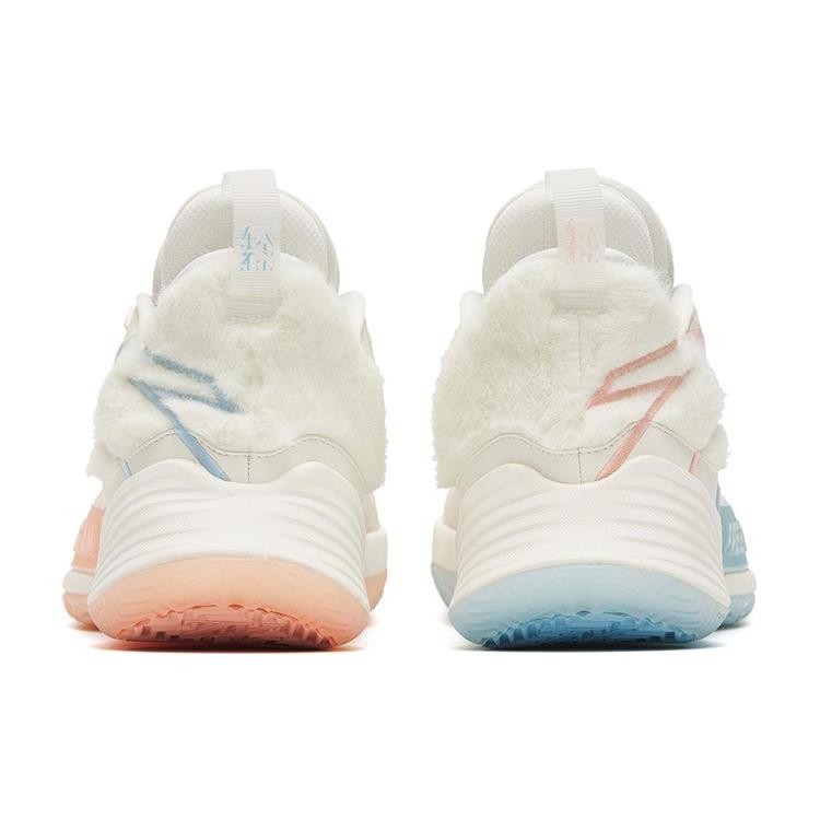 New Anta Light Horseman 3 Samoyed Cushioning Anti Slip And Wear Resistant Low Top Performance Basketball Shoes White Pink 112241108-3