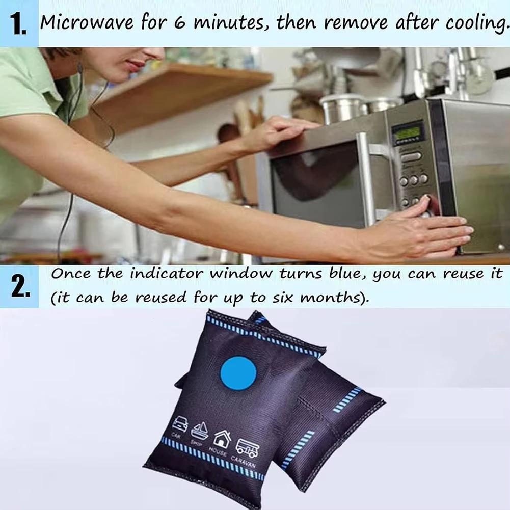 Reusable Silicone Dehumidifier Bag Car Air Freshener Interior Wardrobe Room Home Moisture Absorber Dampness Preventer Drying Bag
