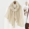 New Silver silver Craft Bright Silk Scarf High-end Women's Polyester Sun Protection Soft Shawl Headscarf