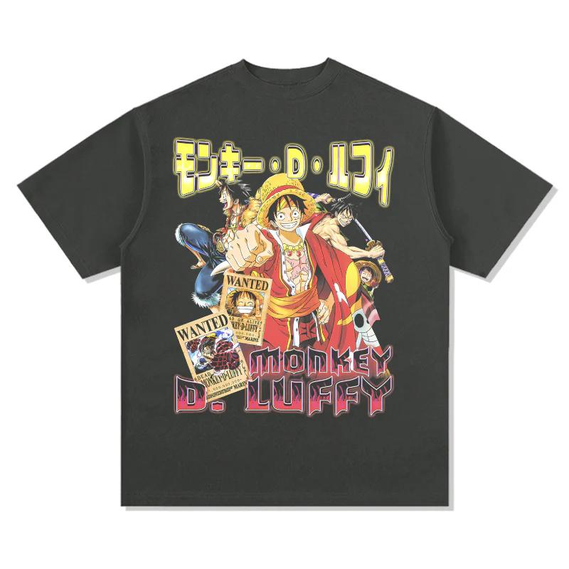 One Piece Monkey D Luffy TShirt Men Women Punk 100 Cotton Graphic Print Comfortable Streetwear Short Sleeve Tee