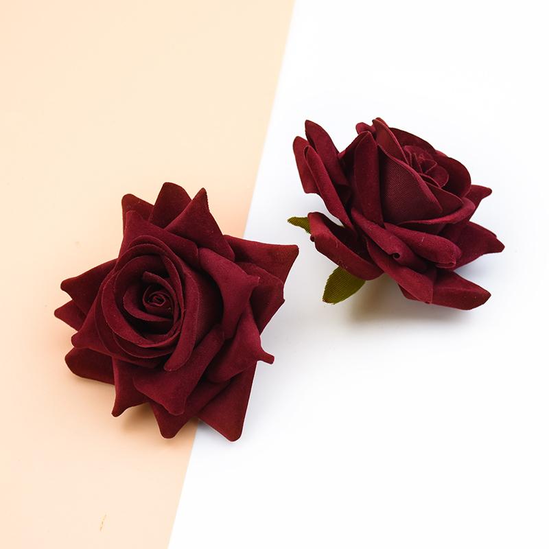 10/30PCS Silk Red Roses Bridal Accessories Clearance Artificial Flowers Home Room Wedding Decoration Yard Diy Gift Box Scrapbook