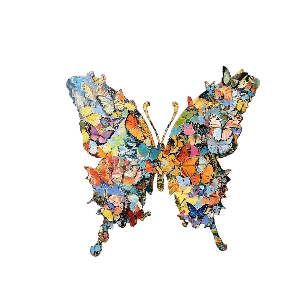 Wooden Butterfly Shaped Puzzle 3 6MM Thick Nature Inspired Jigsaw Puzzle for Adults and Teens Unique Animal Design Educational Game