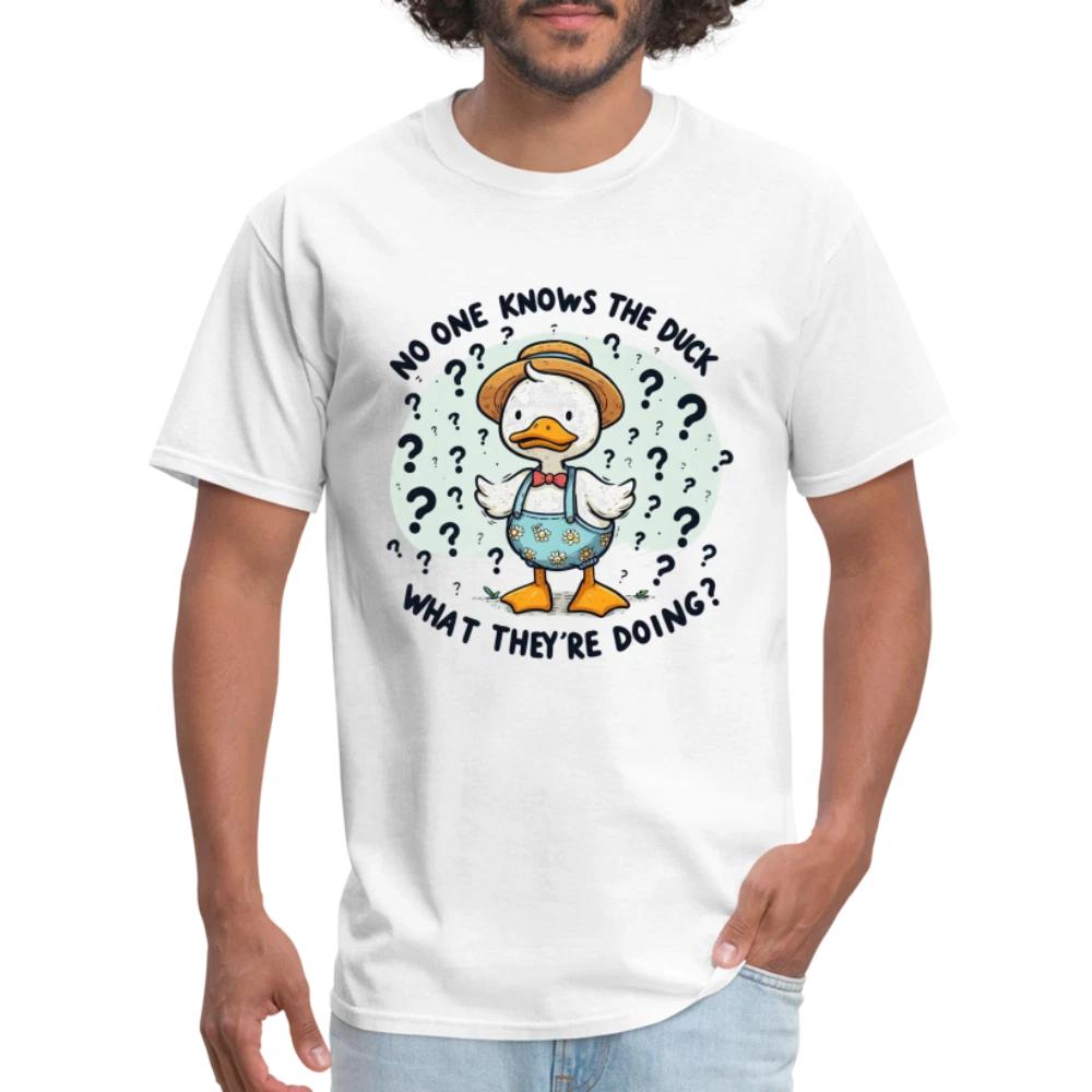 No One Knows The Duck What They re Doing 100% Cotton T-shirt Mens Tees Top S
